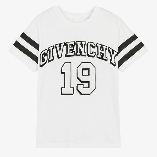 Givenchy-Teen Boys White Cotton Varsity T-Shirt | Childrensalon