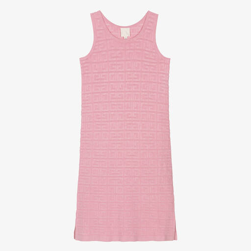 Givenchy-Teen Girls Pink 4G Knitted Midi Dress | Childrensalon