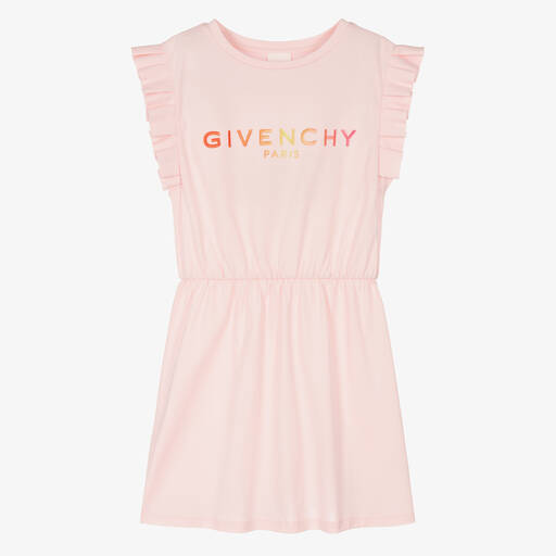 Givenchy-Teen Girls Pink Gradient Logo Dress | Childrensalon