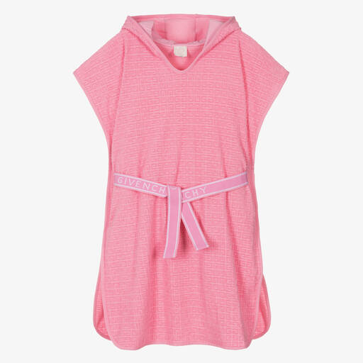 Givenchy-Teen Girls Pink Hooded Beach Towel | Childrensalon