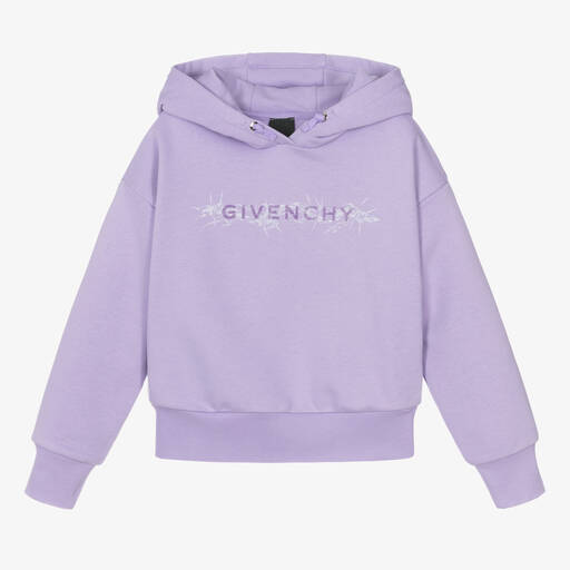 Givenchy-Teen  Girls Purple Logo Hoodie | Childrensalon