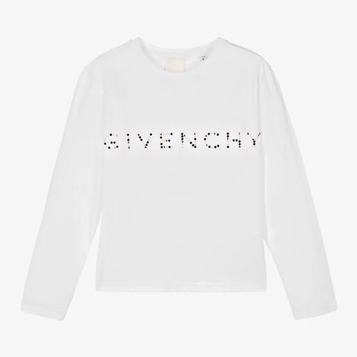 Givenchy-Teen Girls White Swarovski Top | Childrensalon