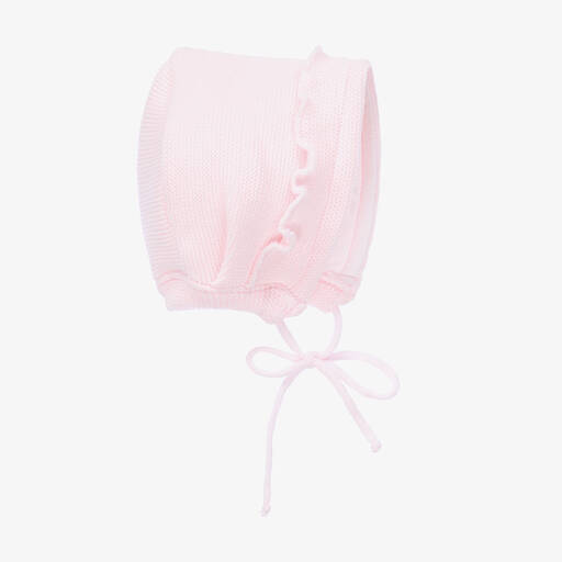 Gorros Navarro-Baby Girls Pink Knitted Bonnet | Childrensalon