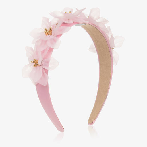 Graci-Girls Pink Flower Hairband | Childrensalon