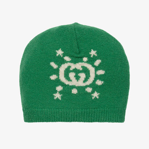Gucci-Зеленая шерстяная шапка-бини | Childrensalon