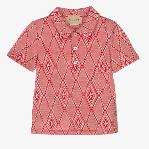 Gucci-Baby Boys Red Polo Shirt | Childrensalon