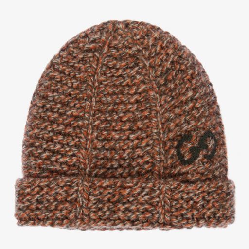 Gucci-Baby Brown Kitted Wool Hat | Childrensalon