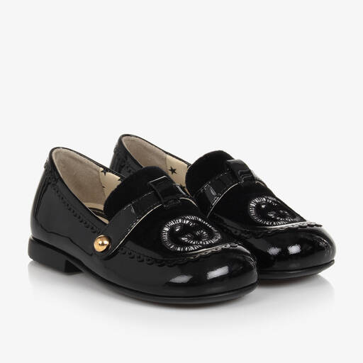 Gucci-Baby Girls Black Patent Leather Loafers | Childrensalon