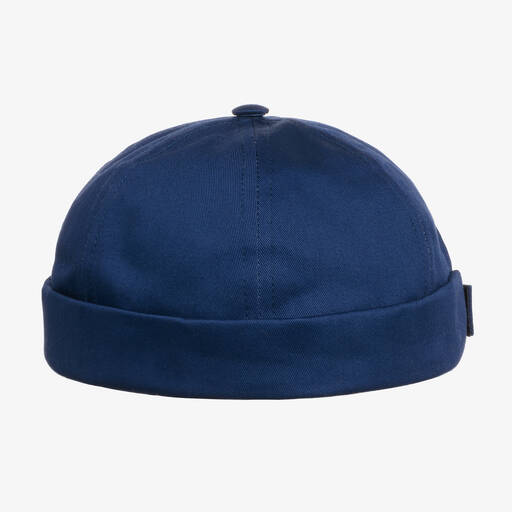 Gucci-Blue Cotton Twill Retro Hat | Childrensalon