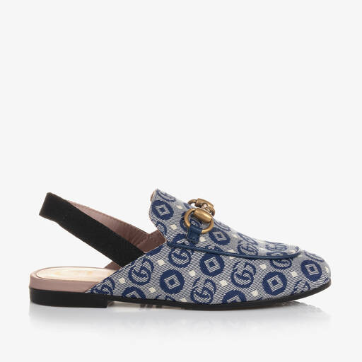 Gucci-Blue Double G Loafers | Childrensalon