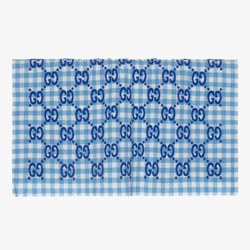 Gucci-Blue GG Wool Blanket (90cm) | Childrensalon