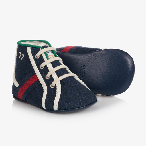 Gucci-Синие теннисные кроссовки 1977 для малышей | Childrensalon