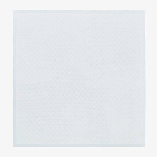 Gucci-Голубое шерстяное одеяло с принтом GG (84см) | Childrensalon