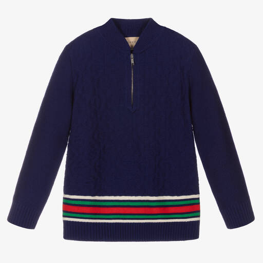 Gucci-Boys Blue Rhombi Sweater | Childrensalon