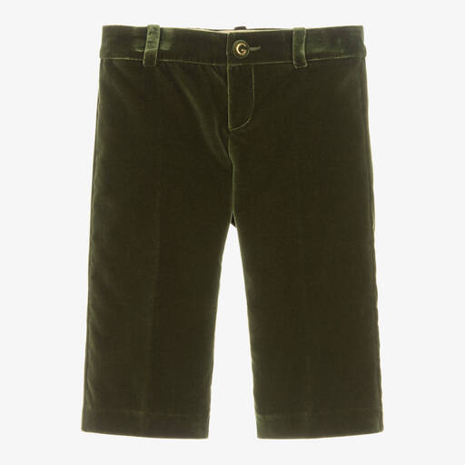 Gucci-Зеленые бархатные брюки для мальчиков | Childrensalon