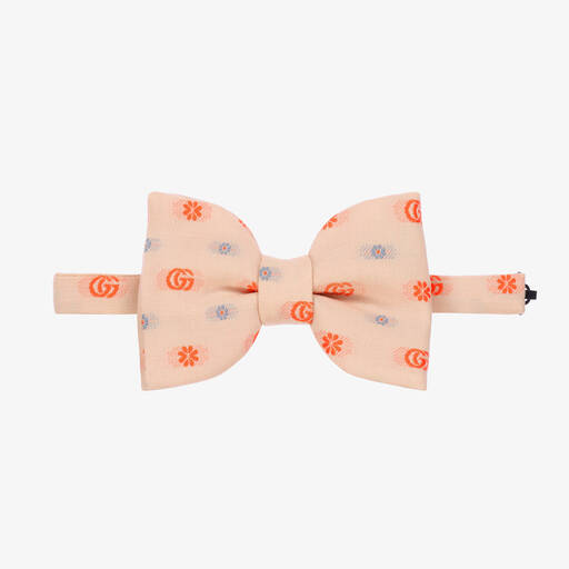 Gucci-Boys Pale Pink GG Bow Tie (11cm) | Childrensalon