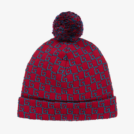 Gucci-Красная хлопковая шапка с принтом G для мальчиков | Childrensalon