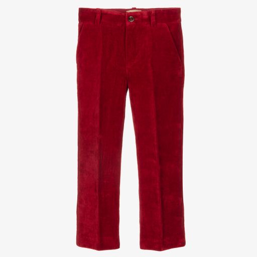 Gucci-Красные бархатные брюки для мальчиков | Childrensalon