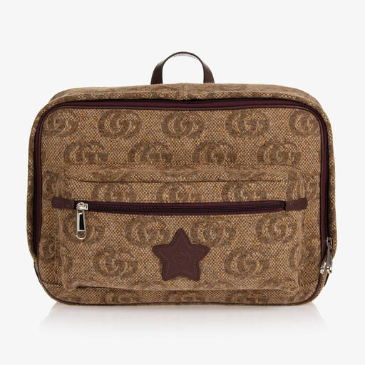 Gucci-Brown GG Backpack (35cm) | Childrensalon