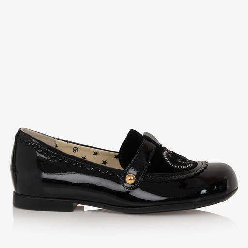 Gucci-Girls Black Patent Leather Loafers | Childrensalon