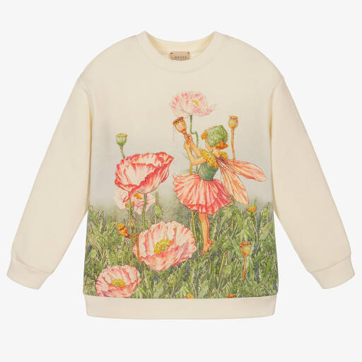 Gucci-Girls Flower Fairy Sweatshirt | Childrensalon