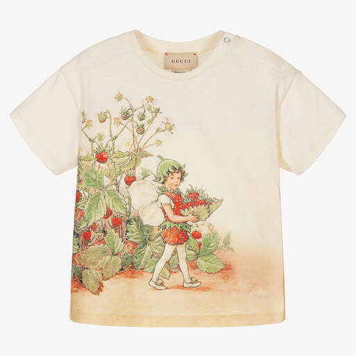 Gucci-T-Shirt mit Blumenfee (M) | Childrensalon