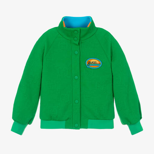 Gucci-Зеленая жаккардовая куртка | Childrensalon