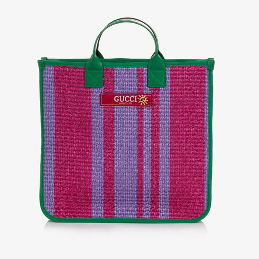 Gucci-Girls Pink & Purple Tote Bag (33cm) | Childrensalon