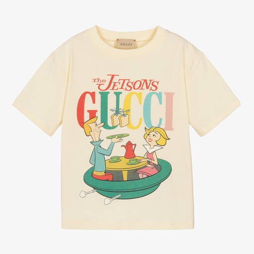 Gucci-Ivory Cotton The Jetsons T-Shirt | Childrensalon