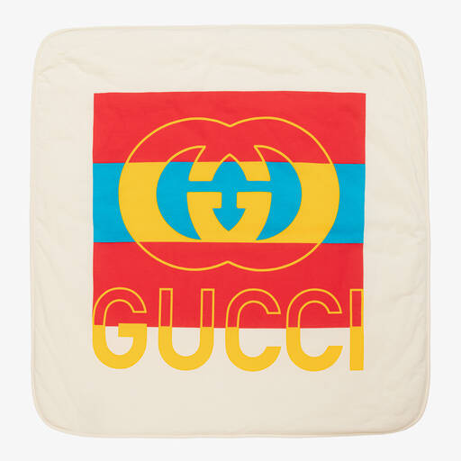 Gucci-Couverture ivoire et rouge (80 cm) | Childrensalon