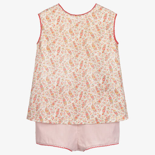 Gucci-Pink Floral Baby Shorts Set | Childrensalon