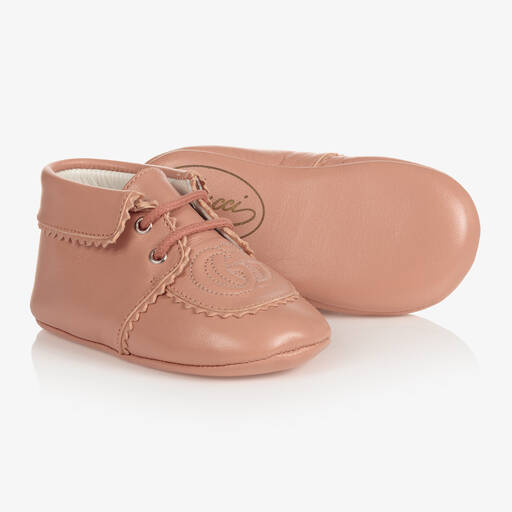 Gucci-Pink Pre-Walker Boots | Childrensalon