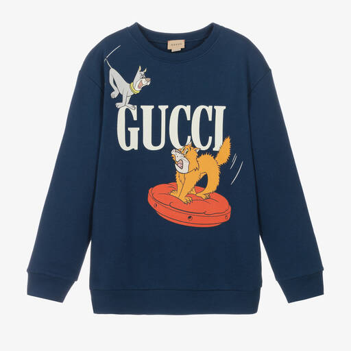 Gucci-The Jetsons Baumwollsweatshirt Blau | Childrensalon