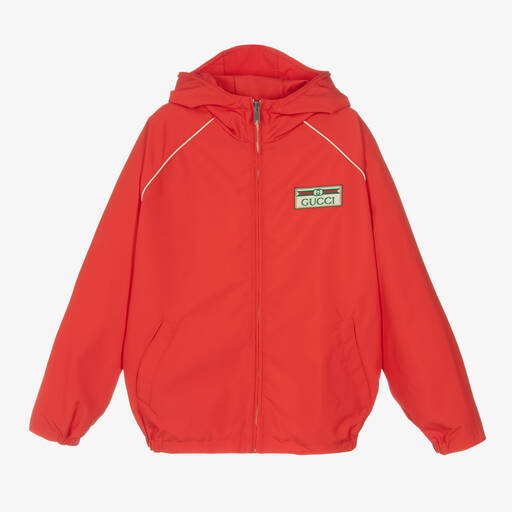 Gucci-Teen Boys Red Windbreaker Jacket | Childrensalon