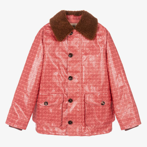 Gucci-Teen Girls Pink Cotton Double G Jacket | Childrensalon