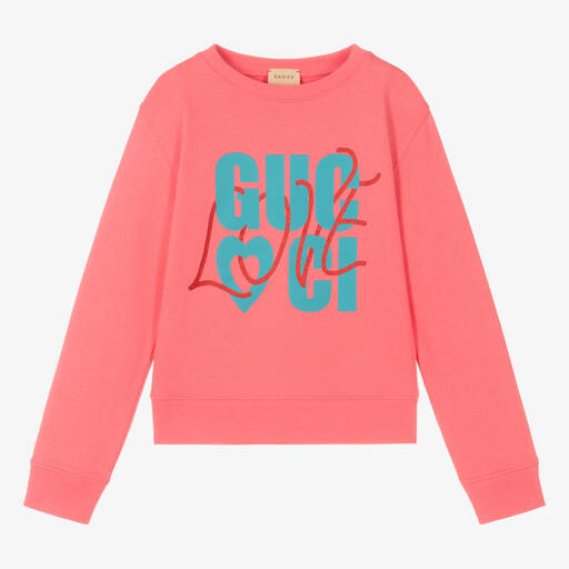 Gucci-Teen Pink Logo Sweatshirt | Childrensalon