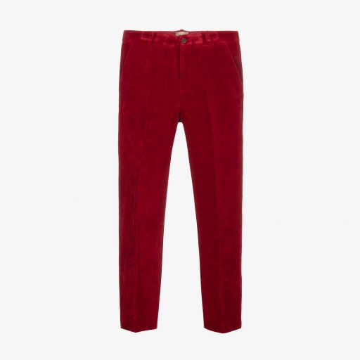 Gucci-Pantalon rouge en velours Ado | Childrensalon