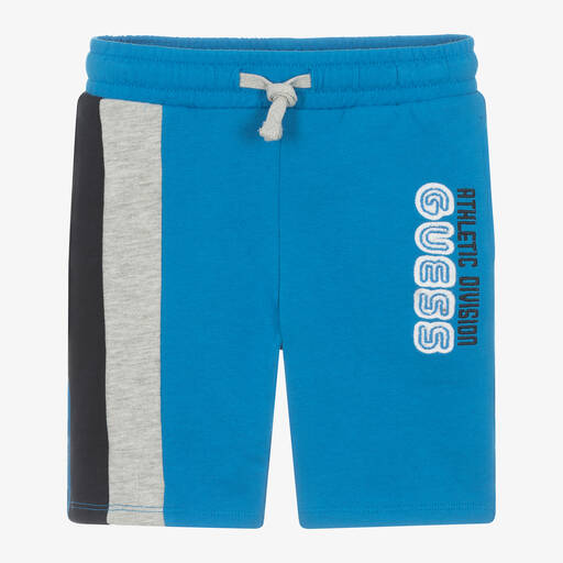 Guess-Boys Blue Cotton Shorts | Childrensalon