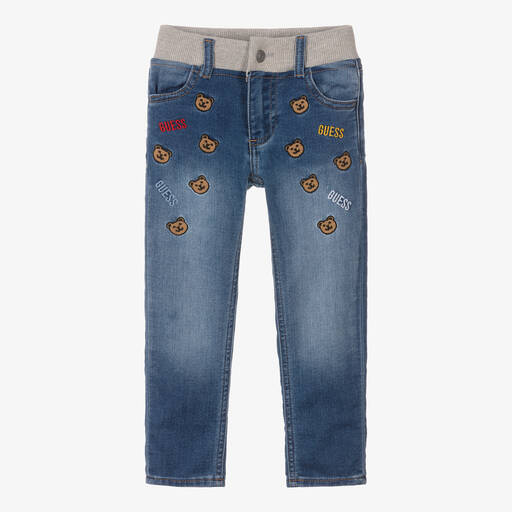 Guess-Boys Blue Jersey Denim Jeans | Childrensalon