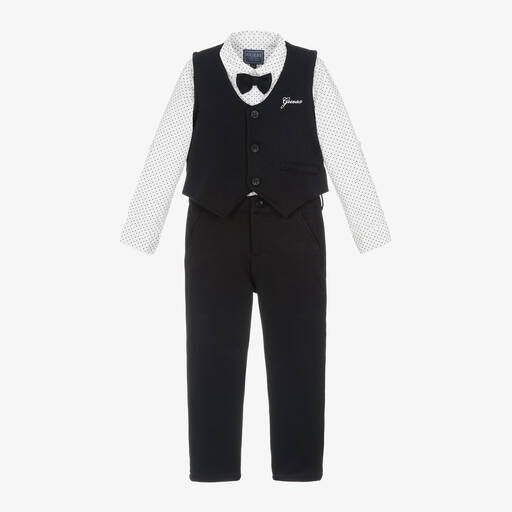 Guess-Boys Navy Blue Cotton Trouser Set | Childrensalon