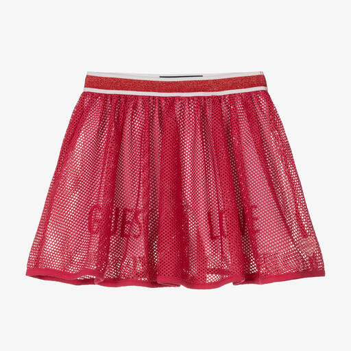 Guess-Girls Pink Mesh Skirt | Childrensalon