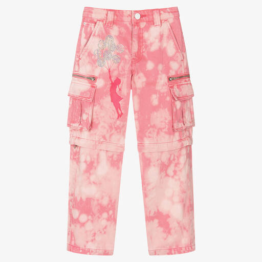 Guess-Розовые джинсы с эффектом тай-дай | Childrensalon