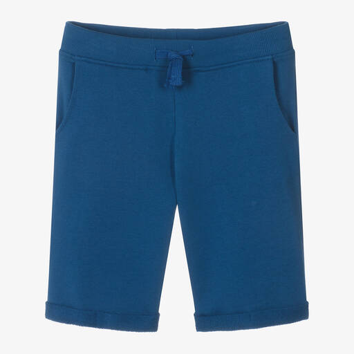 Guess-Junior Boys Blue Cotton Shorts | Childrensalon