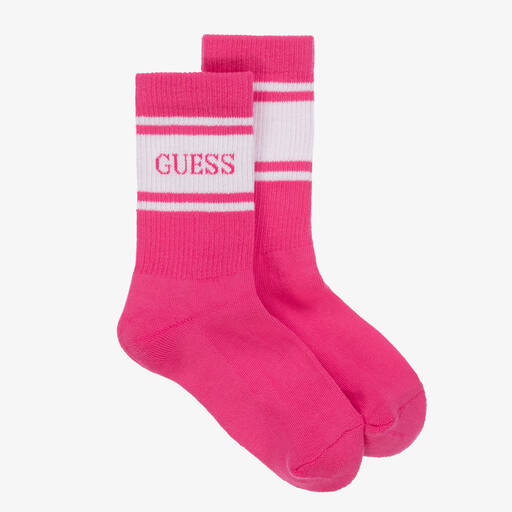 Guess-Pink Cotton Socks | Childrensalon