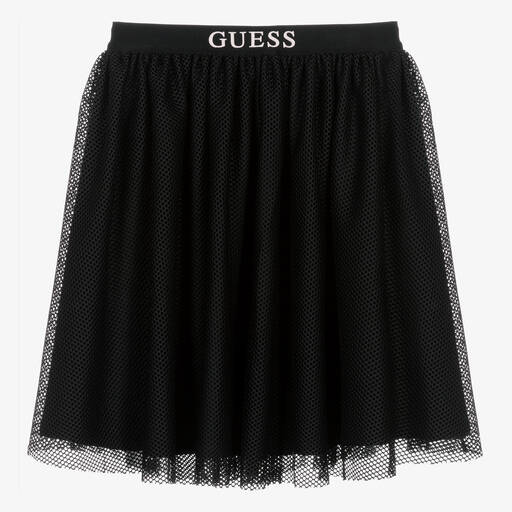 Guess-Teen Girls Black Mesh Skirt | Childrensalon