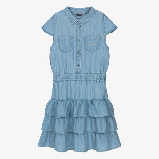 Guess-Teen Girls Blue Chambray Dress | Childrensalon