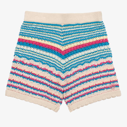 Guess-Teen Girls Ivory Cotton Crochet Shorts | Childrensalon