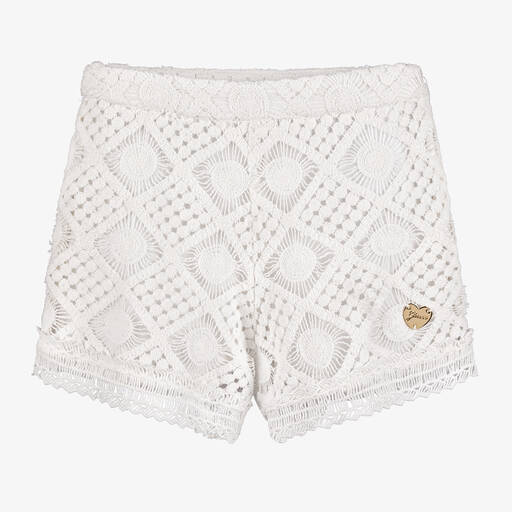 Guess-Teen Girls Ivory Crochet Shorts | Childrensalon