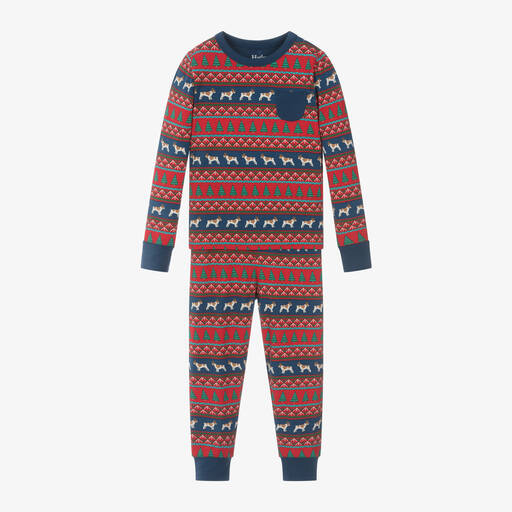 Hatley-Blue & Red Christmas Pyjamas | Childrensalon