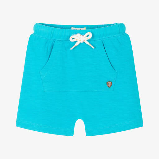 Hatley-Boys Blue Cotton Jersey Shorts | Childrensalon